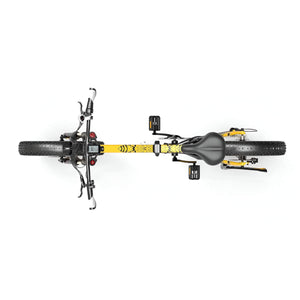 fat bike électrique LANKELEISI X3000 PLUS-UP jaune, offrant une grande autonomie.