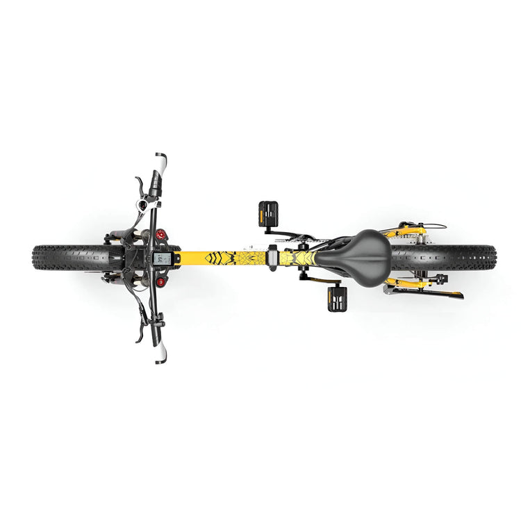 fat bike électrique LANKELEISI X3000 PLUS-UP jaune, offrant une grande autonomie.