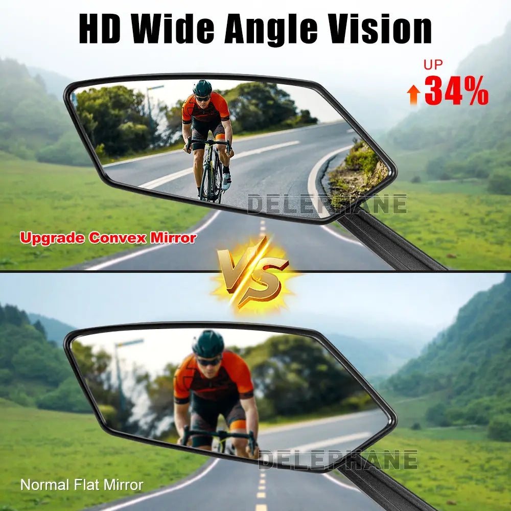 Rétroviseur Vélo ou Moto | Haute Qualité Réglable 360° - RIDETRIC
