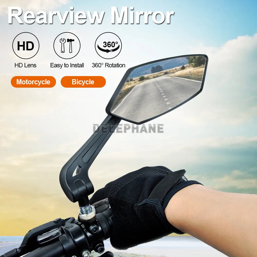 Rétroviseur Vélo ou Moto | Haute Qualité Réglable 360° - RIDETRIC
