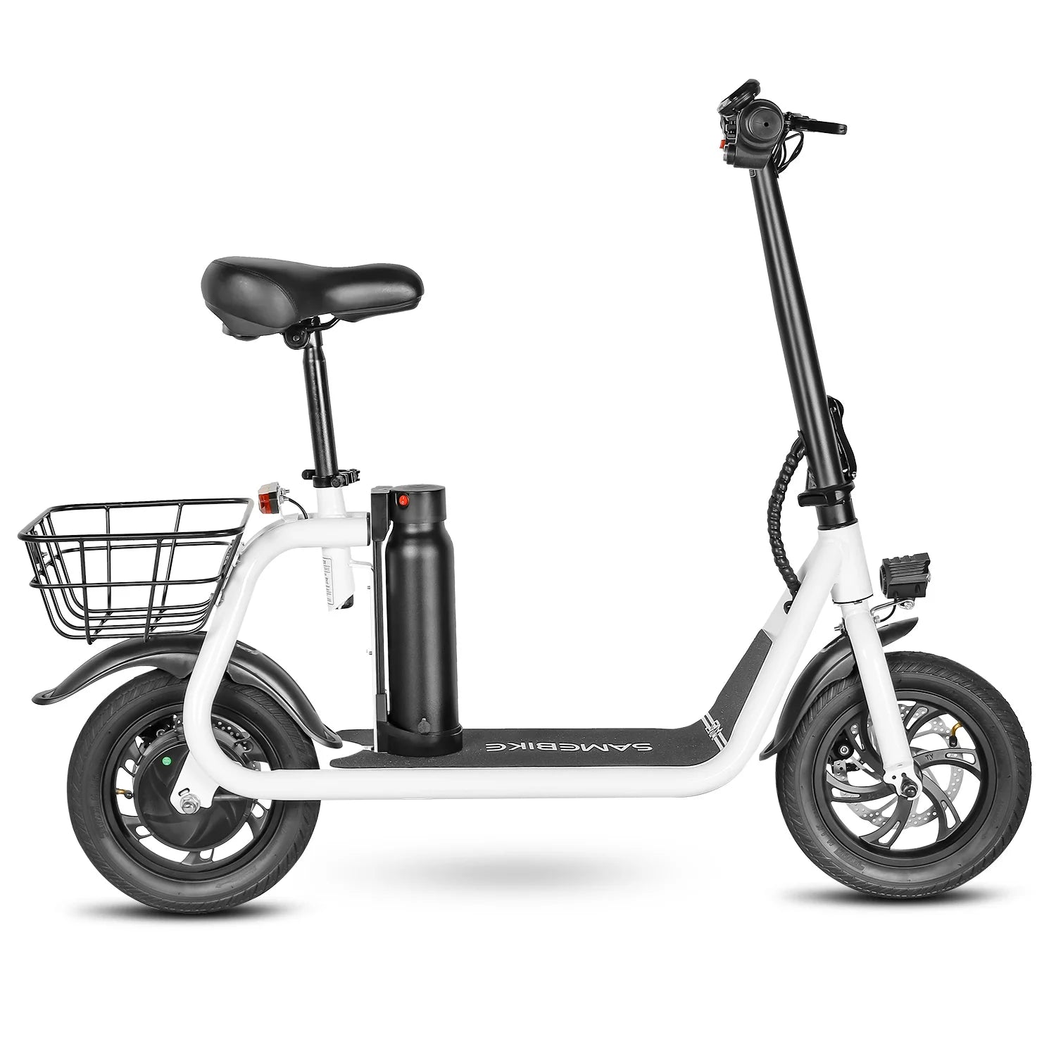 SAMEBIKE SM-C01 Trottinette Électrique Pliant avec Siège Idéale pour les Déplacements Quotidiens et Urbains
