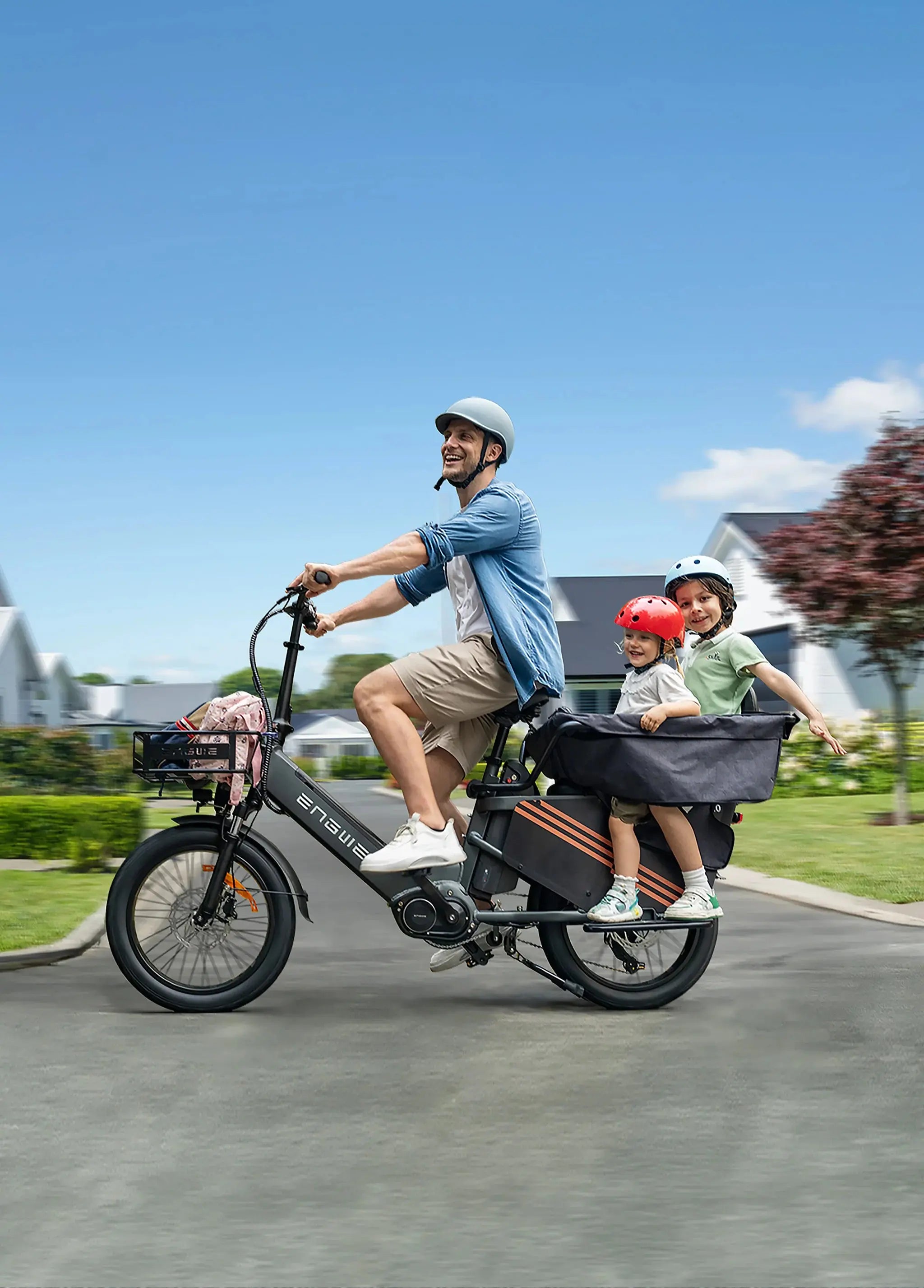 ENGWE LE20 - Vélo Électrique Biplace Cargo Compact : Puissance et Praticité pour deux places [PRE-COMMANDE]