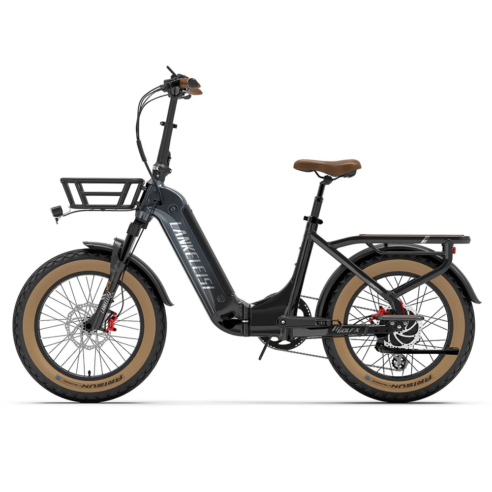 【Pas disponible】 Fat Bike Électrique LANKELEISI GOLF-X 1000W Pliant à Cadre Bas