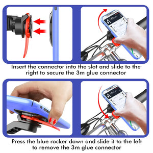 Support de Téléphone Portable Universel pour Vélo ou Moto avec Adaptateur - RIDETRIC