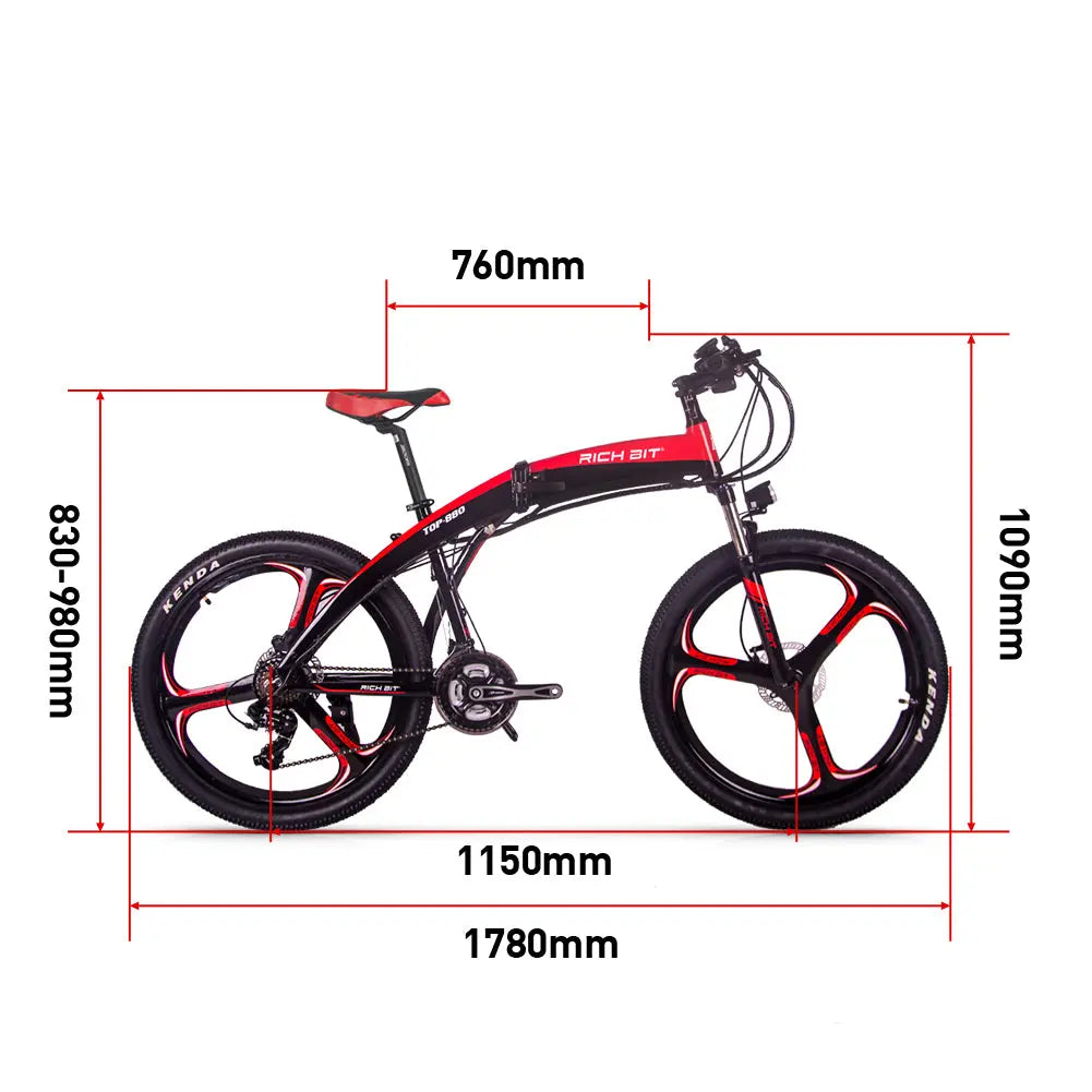 VÉLO ÉLECTRIQUE PLIANT - RICH BIT TOP-880 - RIDETRIC