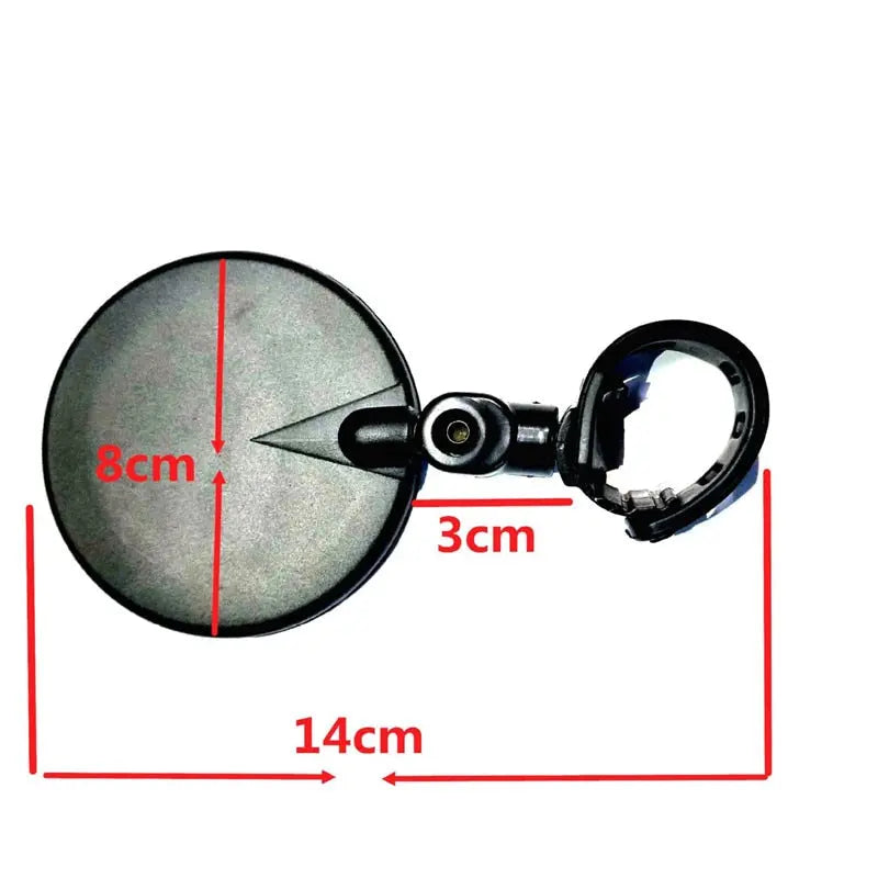 Rétroviseur Fat bike électrique, réglable, rotatif et grand angle - RIDETRIC