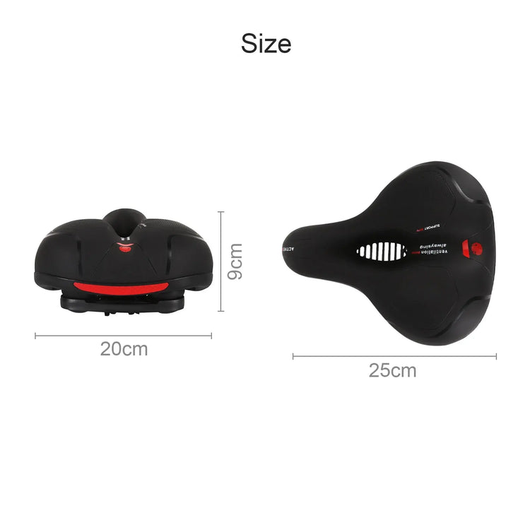 Siège de selle de vélo selle vtt large confort coussin doux siège de vélo  hommes selle rembourrée siège d'équitation en cuir PU pour vélo, Mode en  ligne