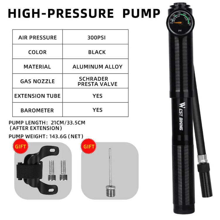 POMPE A AIR MANUELLE POUR VÉLO ÉLECTRIQUE