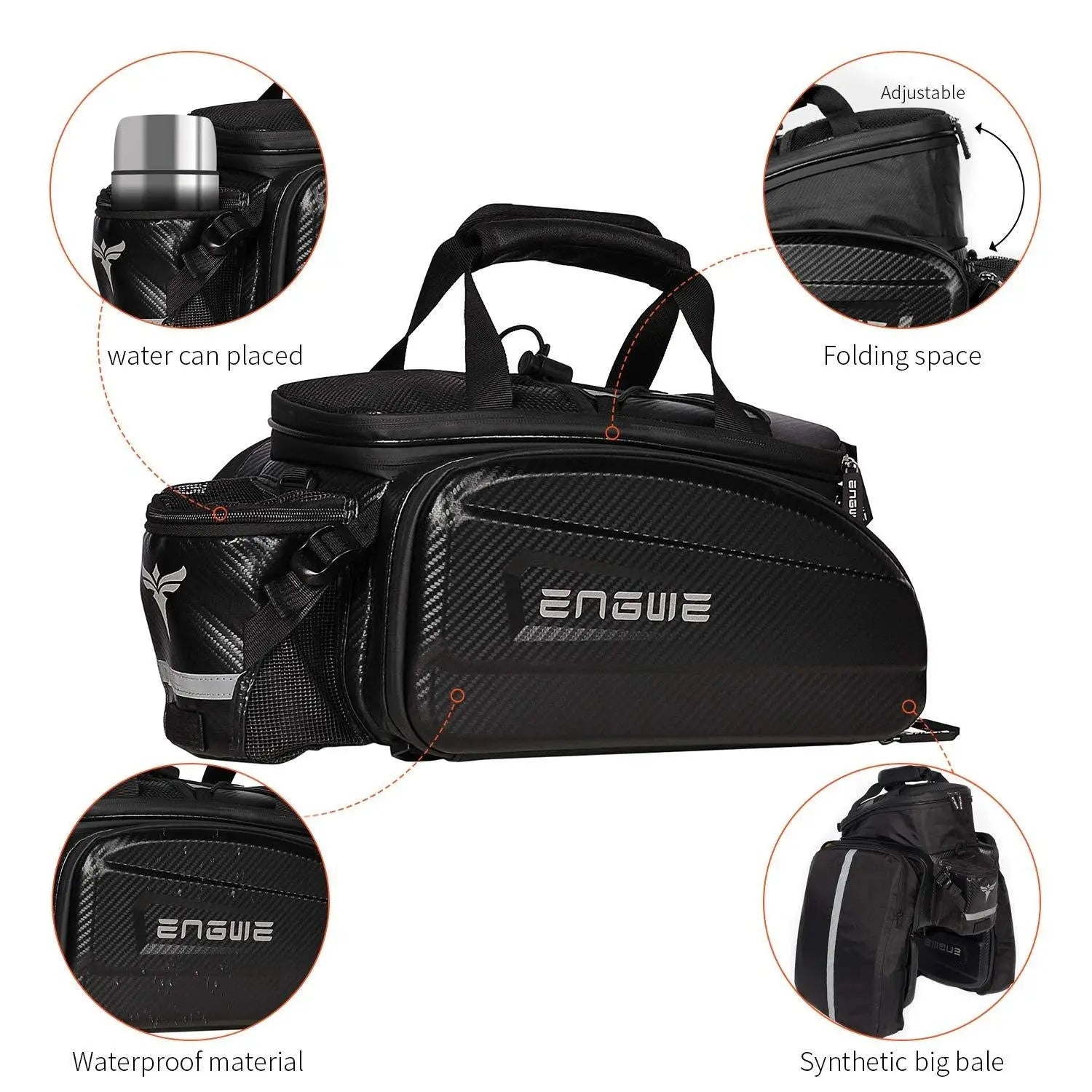 ENGWE Sacoche porte-vélos étanche - Capacité (17-35L) caractéristiques