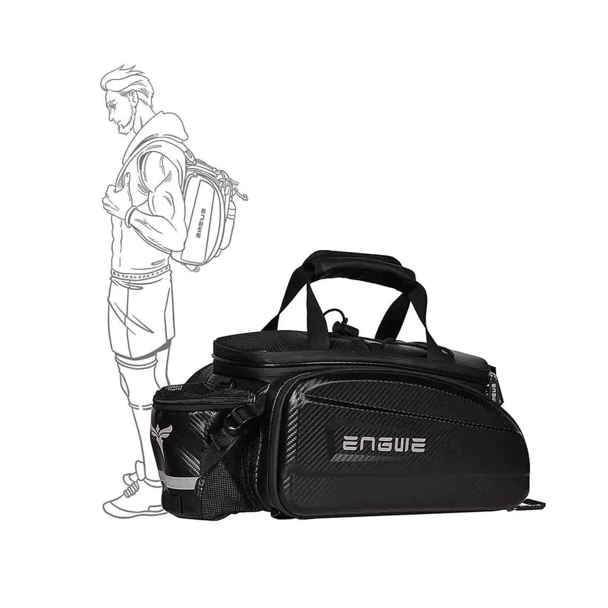 ENGWE Sacoche porte-vélos étanche - Capacité (17-35L) taille réelle
